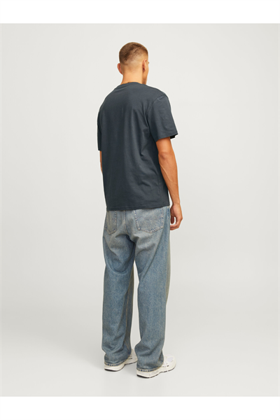 Jack&Jones 12262662 JORPORTLAND BLOCK BRANDING SS CN LN Erkek T-Shirt Haki yeşil