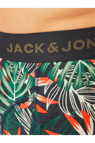 Jack&Jones 12267052 JACLOUI TRUNKS 3 PACK Erkek Boxer Haki Siyah