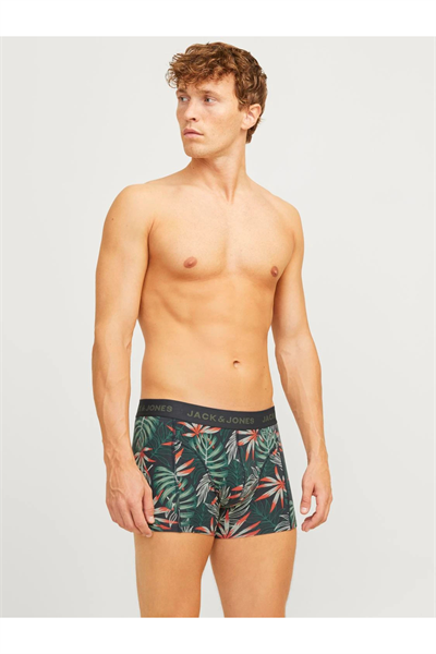 Jack&Jones 12267052 JACLOUI TRUNKS 3 PACK Erkek Boxer Haki Siyah