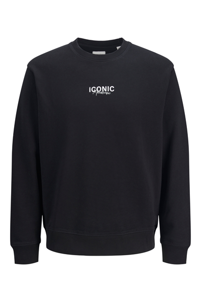 Jack&Jones 12278583 JJECHARGE GRAPHIC SWEAT O-N Erkek Sweatshirt Siyah