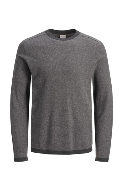 Jack&Jones Jcoash Knit Crew 12155742 Erkek Gri Kazak Gri