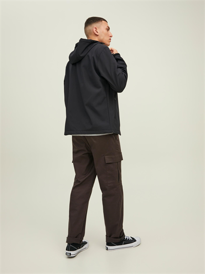 Jack&Jones JJEmarvin Hood Softshell Noos 12212363 Erkek Siyah Ceket Siyah