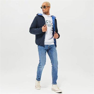 Jack&Jones JPRBlukane Reversible Jacket 12215488  Erkek Lacivert Çift Taraflı Mont Lacivert