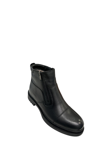 James Franco 23 05 110M 25992 Hakkiki Deri Klasik Kürklü Bot Siyah