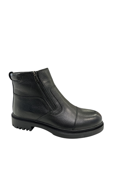 James Franco 23 05 110M 25992 Hakkiki Deri Klasik Kürklü Bot Siyah