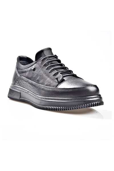 James Franco 24 04 80M 1502 Hakkiki Deri Ayakkabı Siyah