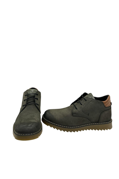 James Franco 6210 44858 Antrasit Hakiki Deri Erkek Bot Haki yeşil