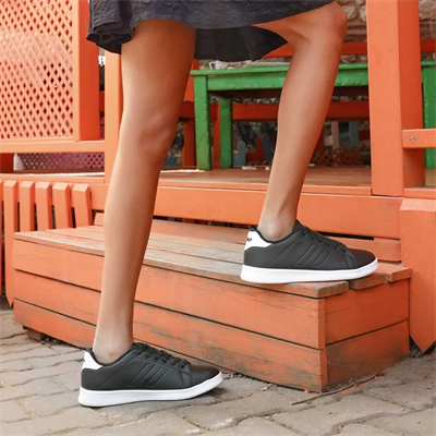 Jump 15306-C JA315306128CT Siyah Kadın Günlük Ayakkabı Siyah Beyaz