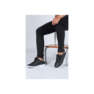 Jump 15307-C Siyah Erkek Sneaker Günlük Spor Ayakkabı Siyah Beyaz