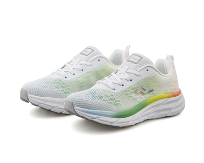Jump 28052 A-White Yellow Mint Kadın Yürüyüş Ayakkabısı Beyaz Yeşil