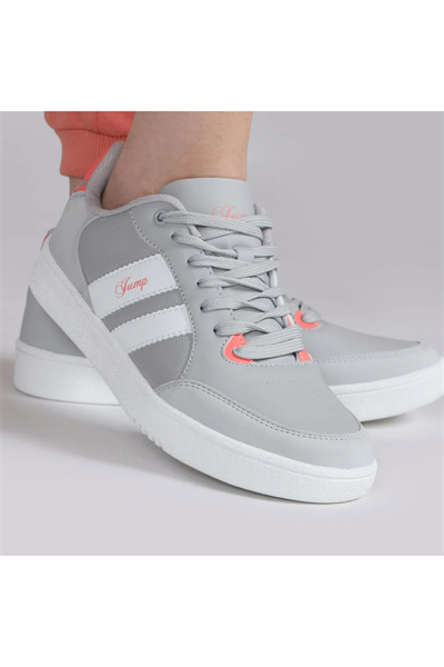 Jump 28147 F-LT.Grey Kadın Günlük Giyim Ayakkabı Gri beyaz