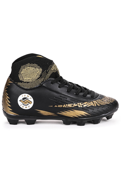 Jump 28365/D Siyah Gold  Erkek Halı Saha Ayakkabısı Siyah Sarı