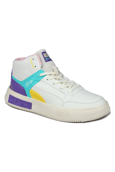 Jump 28756 ZENNE Yüksek Bilekli Kadın Sneaker Günlük Spor Ayakkabı bej mavi