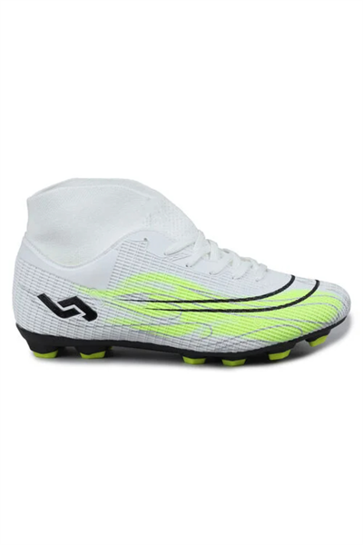 Jump 29676 Çoraplı Çim Halı Saha Krampon Futbol Ayakkabısı Beyaz