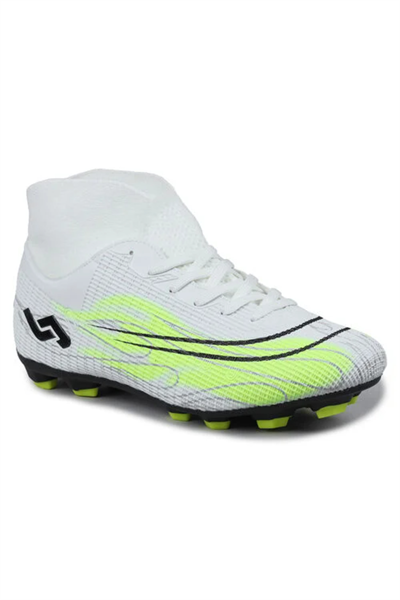 Jump 29676 Çoraplı Çim Halı Saha Krampon Futbol Ayakkabısı Beyaz