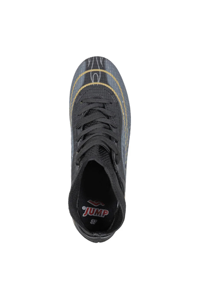 JUMP 29676 Siyah Erkek Halı Saha Krampon Futbol Ayakkabısı Siyah Sarı