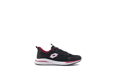 Lotto Union 3FX / 101328779 Siyah-Kırmızı Unisex Yürüyüş Ayakkabısı Siyah Kırmızı