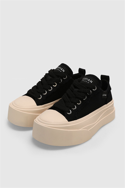 Lufian 121230027 VICTORIA  Kadın Sneaker Ayakkabısı Siyah Beyaz