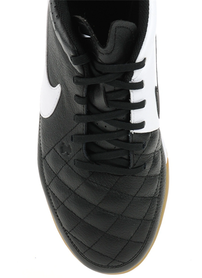 Nike Tiempo Genio Leather IC Erkek Futbol Ayakkabısı Siyah Sarı