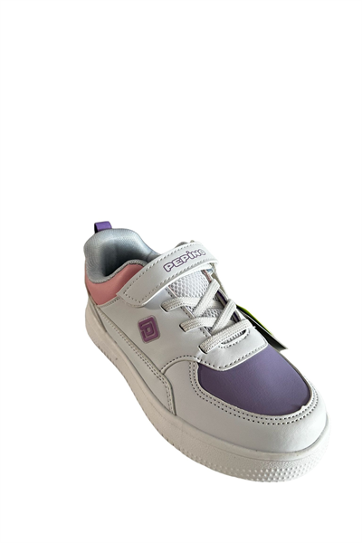 Pepino FY23-1302 Beyaz Pembe Lila Kız Çocuk Spor Ayakkabı Beyaz Pembe