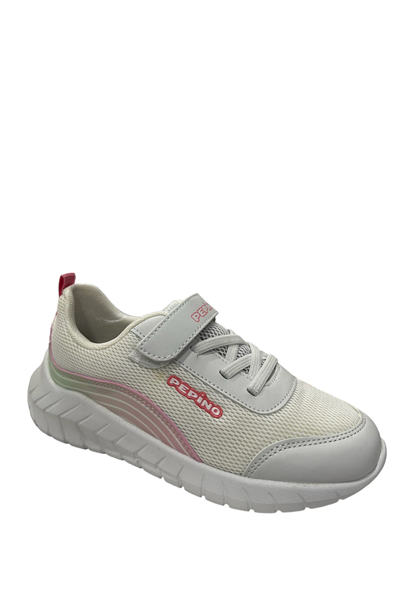 Pepino FY23-1423 Beyaz Su YEşili Kız Çocuk Spor Ayakkabı Beyaz Pembe