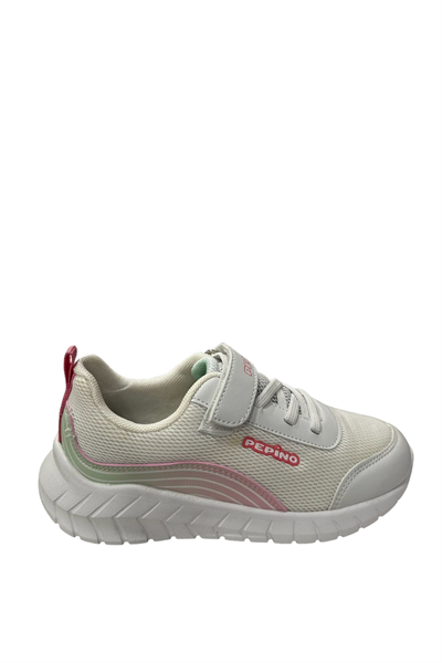 Pepino FY23-1423 Beyaz Su YEşili Kız Çocuk Spor Ayakkabı Beyaz Pembe