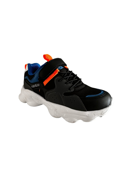 Pepino FY23-1440  Siyah Saks Erkek Çocuk Filet Spor Ayakkabı Siyah Turuncu