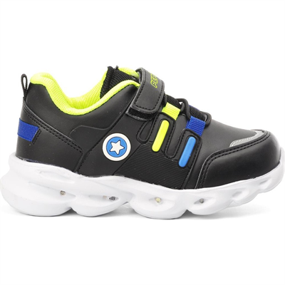 Pepino Kids PK22-1352 Patik Çocuk Spor Ayakkabı Siyah Sarı