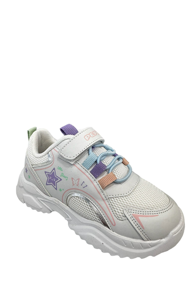 Pepino PY23-1447 Beyaz Pudra Kız Çocuk Patik Spor Ayakkabısı Beyaz Pembe