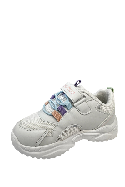 Pepino PY23-1447 Beyaz Pudra Kız Çocuk Patik Spor Ayakkabısı Beyaz Pembe