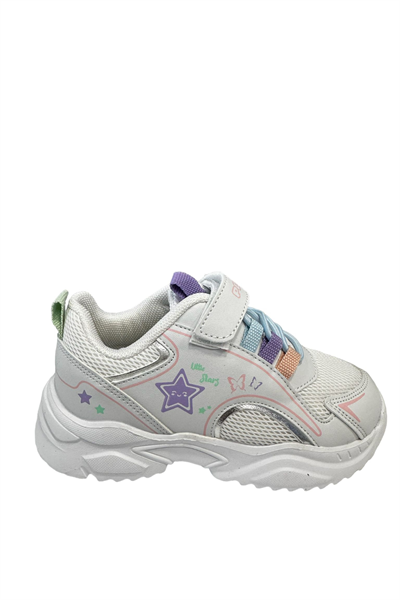 Pepino PY23-1447 Beyaz Pudra Kız Çocuk Patik Spor Ayakkabısı Beyaz Pembe