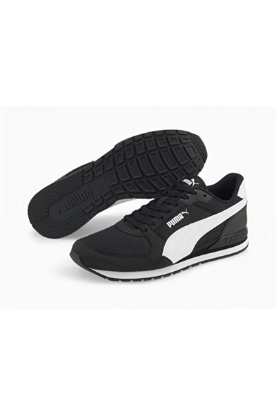 Puma 384640 01 ST Runner v3 Mesh Kadın Spor Ayakkabısı Siyah Beyaz
