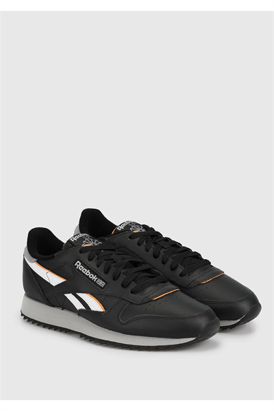 Reebok 100032768 CLASSIC LEATHER RIPPLE Erkek Günlük Spor Ayakkabı Siyah Beyaz