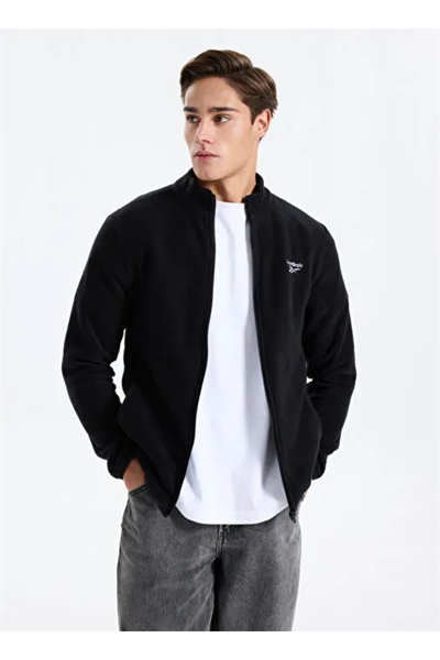 Reebok CN 10904 PIER POLAR FZ Erkek Polar SweatShirt Siyah