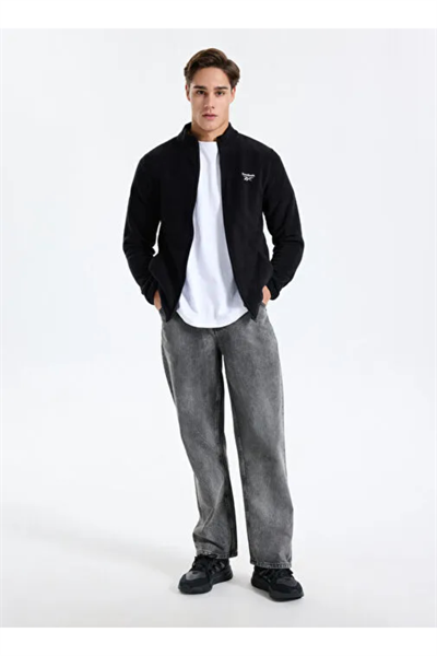 Reebok CN 10904 PIER POLAR FZ Erkek Polar SweatShirt Siyah