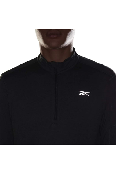 Reebok FK6478 RE Quarter Zip Yarı Fermuarlı Erkek Sweatshirt Füme