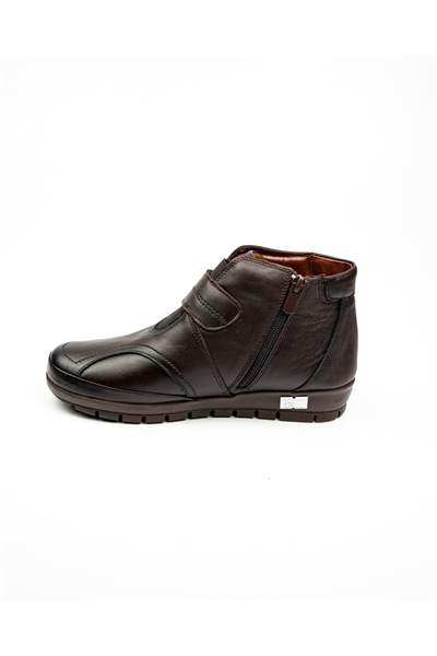 Scavia 572 Ortopedik Hakiki Kadın Deri Bot Kahverengi