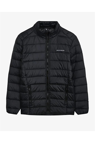 Skechers S231242-3817 M Essential Outerwear Padded Jacket Erkek Şişme Mont Siyah