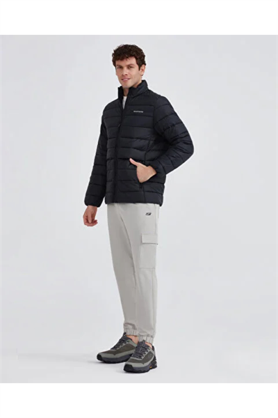 Skechers S231242-3817 M Essential Outerwear Padded Jacket Erkek Şişme Mont Siyah