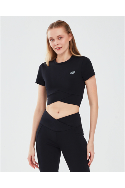 Skechers S241133-001 W Performance  Coll Crop Kadın Spor Crop Siyah