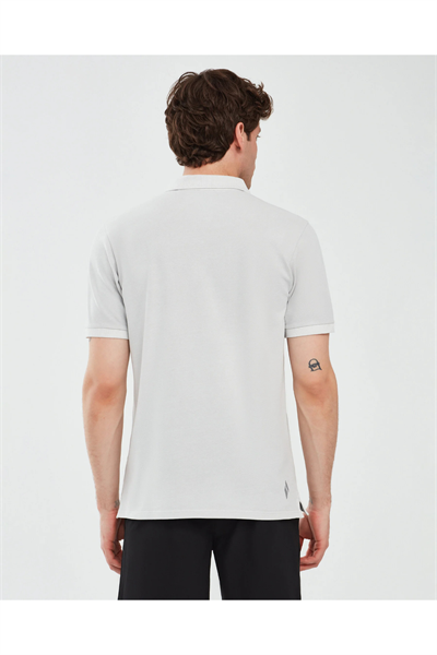 Skechers S241165-035 M Organic Coll. Short Short Sleeve Erkek Polo T-Shirt Gri