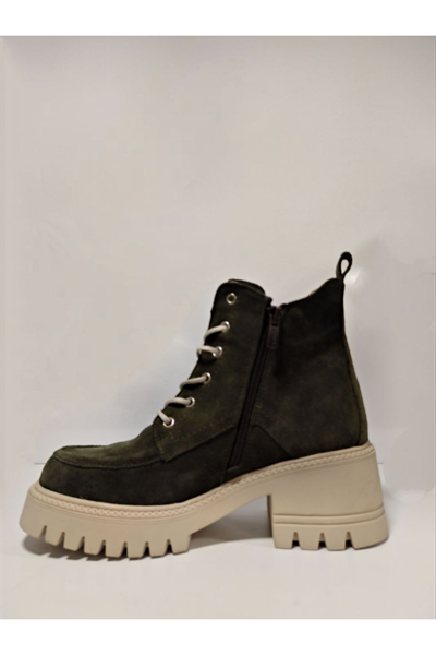 Venüs 2353302K Kadın Deri Bot yeşil bej