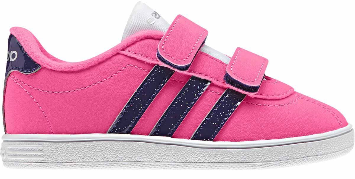 Adidas F97925 VLCOURT CMF INF Çocuk Sneaker Ayakkabısı Pembe Lacivert