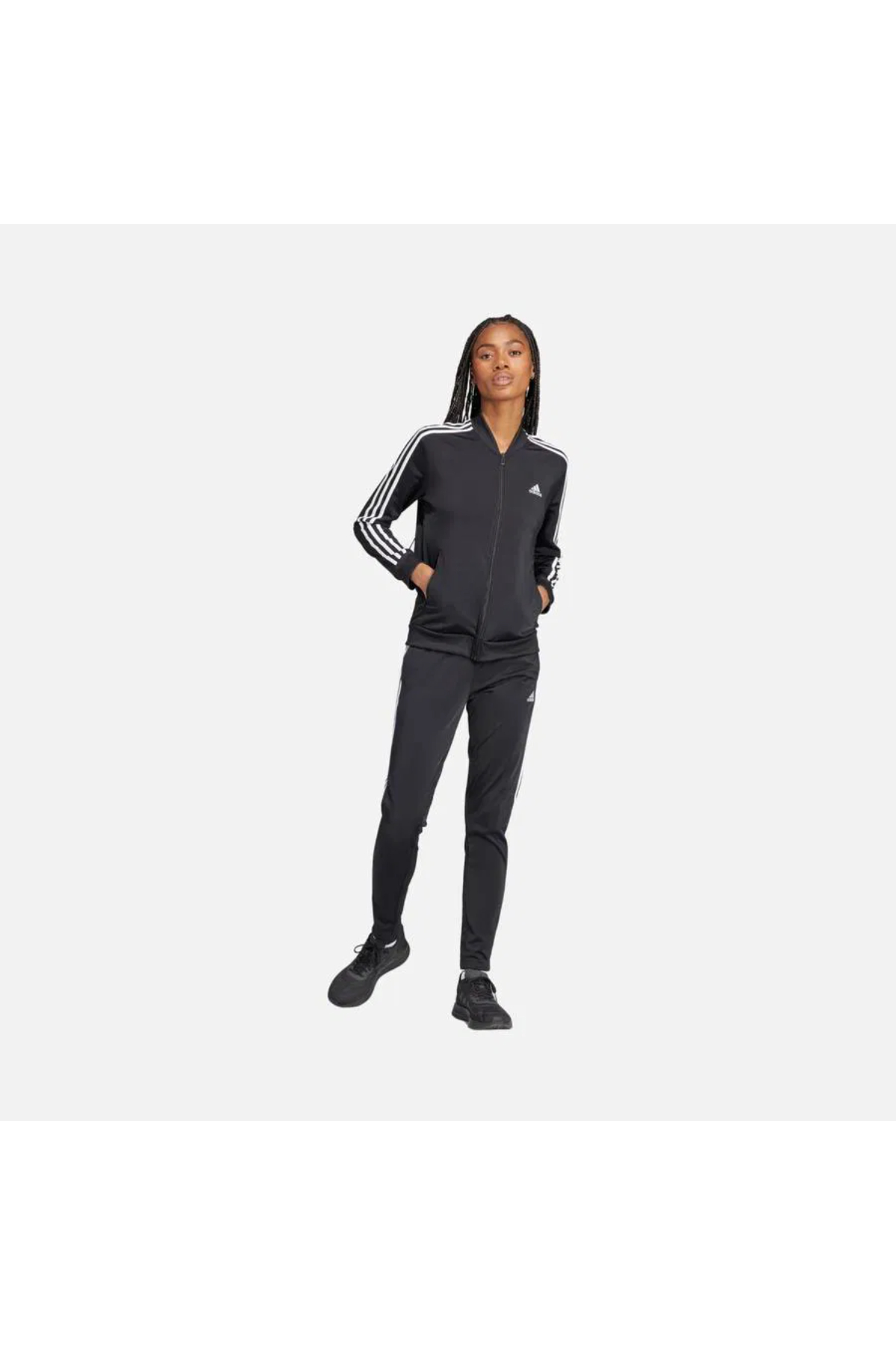 Adidas W63051 Fieda Suit Kadın Eşofman Takımı Siyah Beyaz