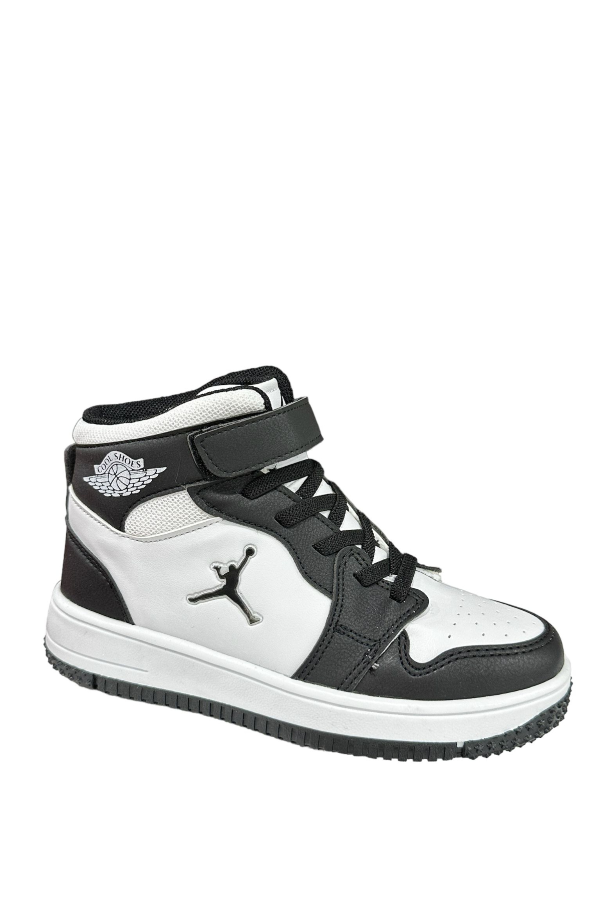 BoBe KIDS Haykat Uzun FLT Unisex Çocuk Sneaker Siyah Beyaz