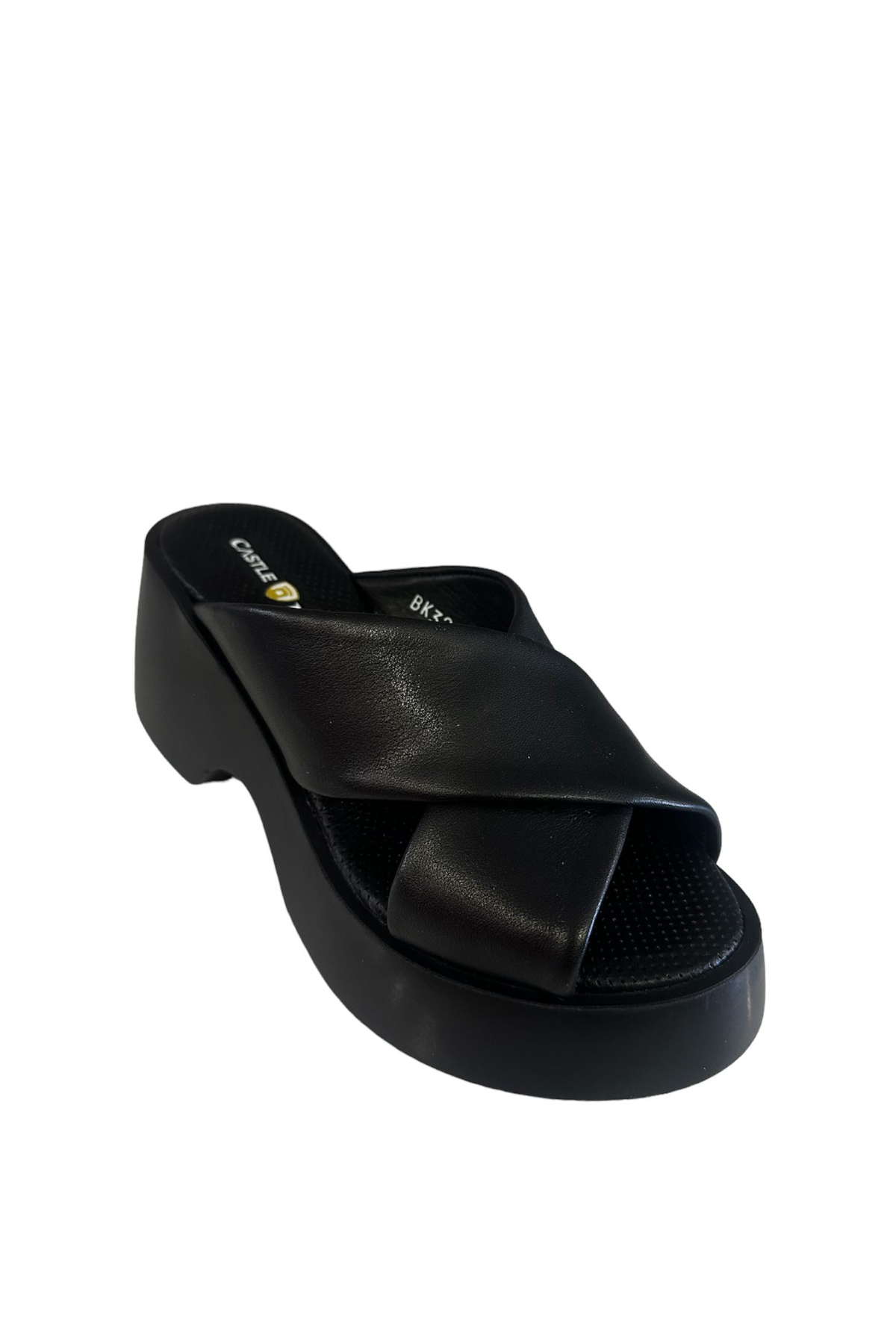 Castle Black 42618 Kadın Hakiki Deri Yazlık Terlik Siyah