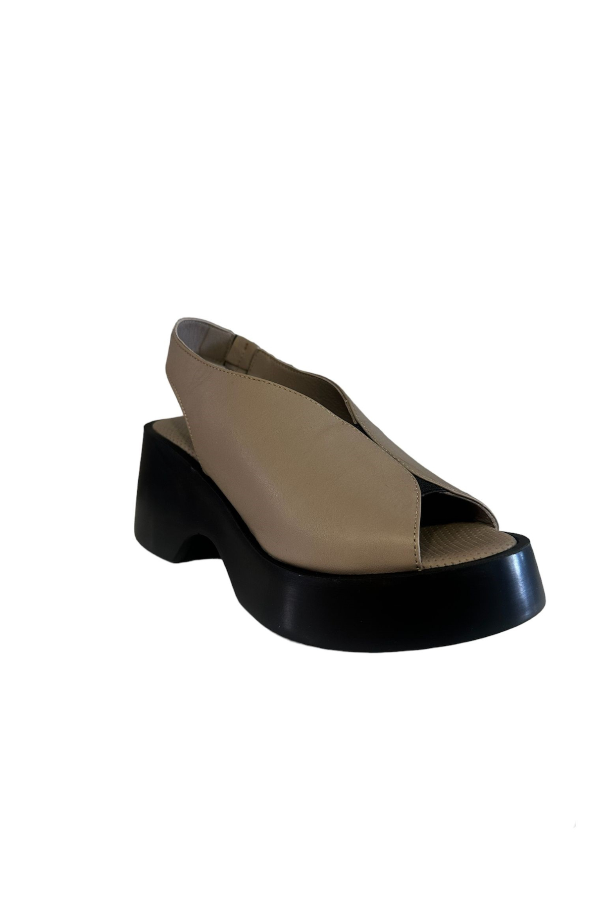 Castle Black 42624 Kadın Hakiki Deri Yazlık Ayakkabı Vizon