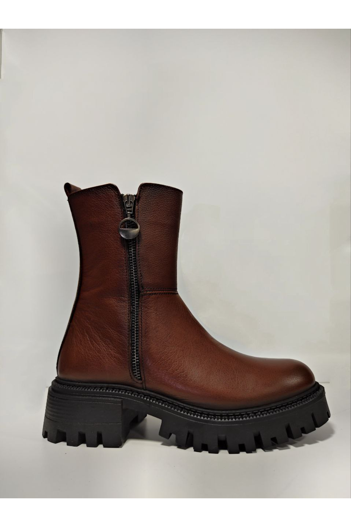 Castle Black YLDZ-23782-1 Hakiki Deri Kadın Botu Taba