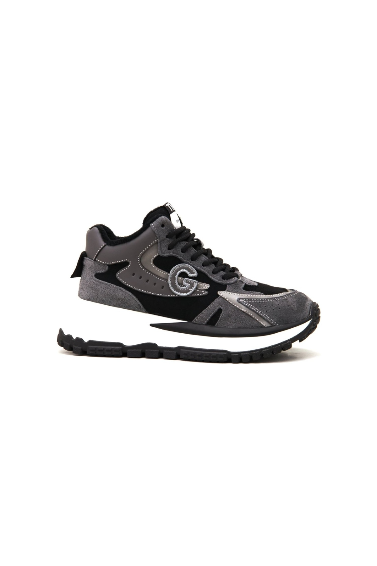 Guja 23K334-1 Kadın Sneakers Günlük Kullanım Ayakkabı Siyah Gri Siyah Gri