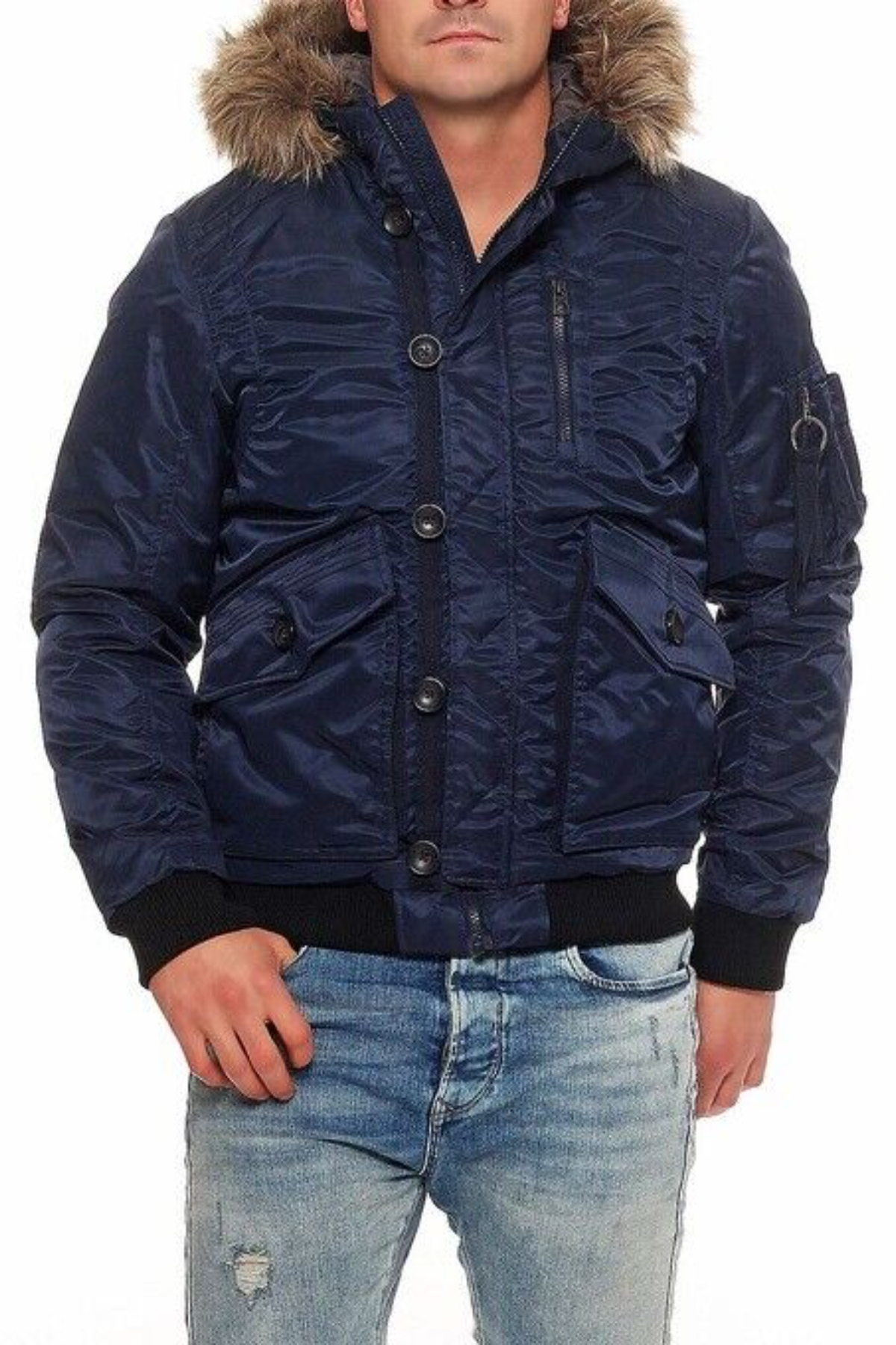 Jack&Jones  12109349 Jorforce Bomber Jacket Erkek Lacivert Mont Lacivert